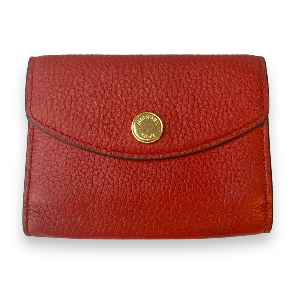Michael Kors Red Leather Mini Wallet